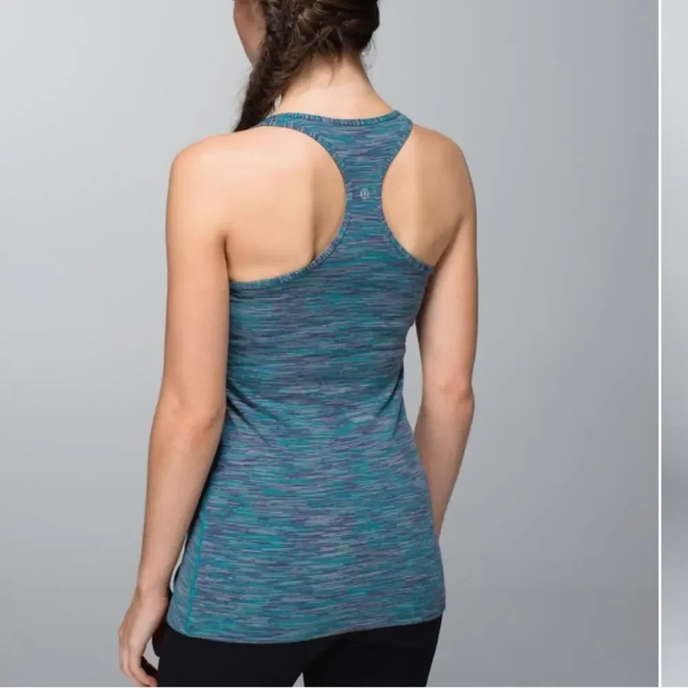 Lululemon Cool Racerback Tank SZ 2 Wee Are From Space Blue Tropics